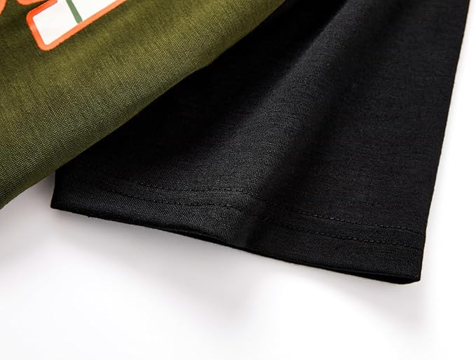 Beezizac Little Big Boys Pajamas Cozy Short Sleeves & Pants Cool 2-Piece PJ Set Kid Sleepwear Size 6-18