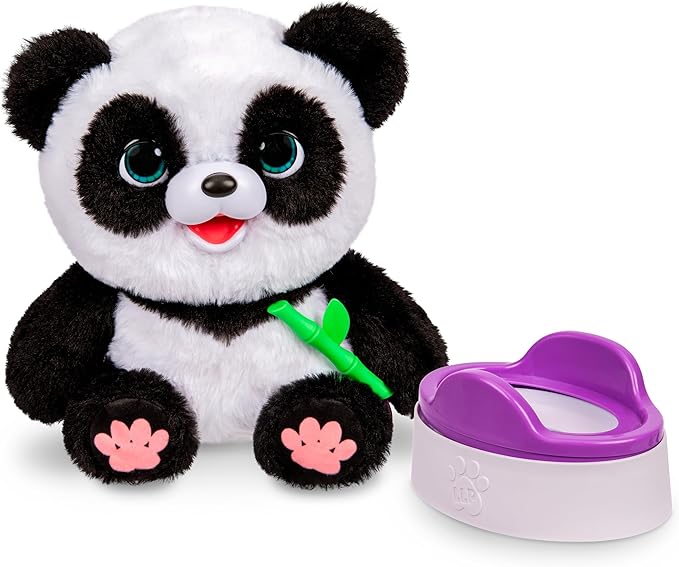 Little Live Pets My Baby Talking Panda ChuChu, Cuddly Panda Toy Plush with 50+ Sounds, Potty Dance, Kick, Feed, Kids Interactive Animal Toys Ages 4+