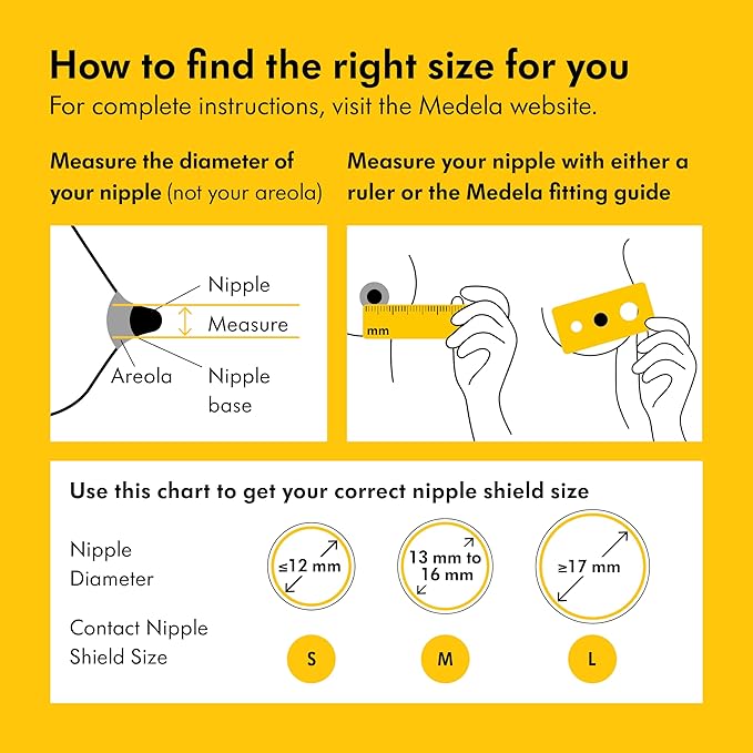 Medela Contact Nipple Shields, Large 24mm, Food Grade Silicone | for Latching Difficulties During Breastfeeding, Flat or Inverted Nipples