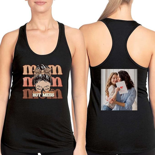 TEEAMORE Custom Front & Back Print T-Shirt Hoodie Sweatshirt Long Sleeve Tank Top with Your Image for Men Women Kids Baby