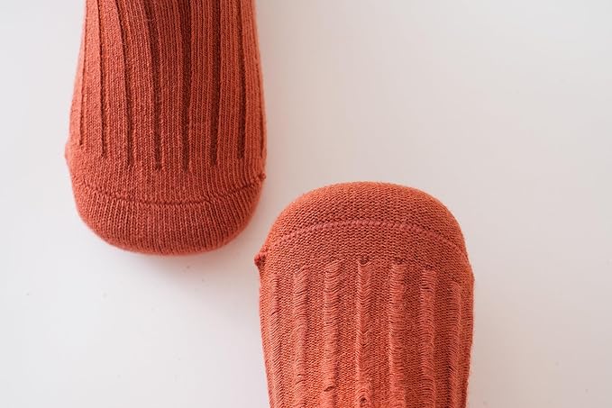 Baby Crew Socks,Grips Combed Cotton Socks Toddler Non-Skid for Girls,Boys Non Slip/Anti Skid 9-Pack