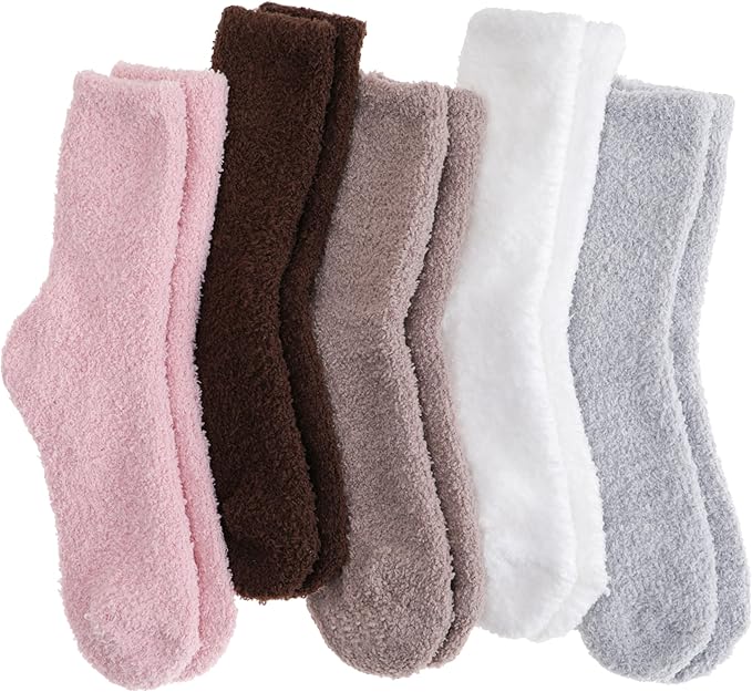 Fuzzy Socks Fluffy Thick Warm Winter Soft Cozy Plush Sleep Home Fleece Cabin Soft House Socks for Women Men