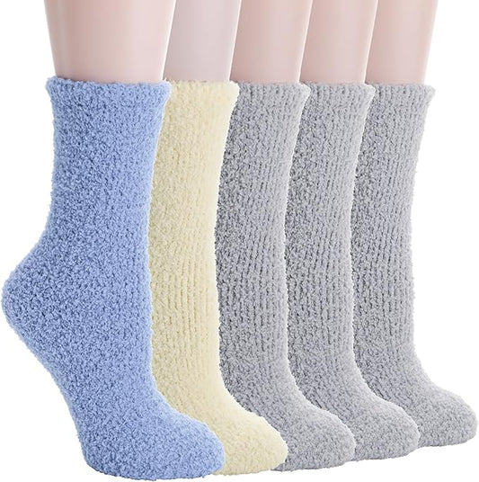 Fuzzy Socks Fluffy Thick Warm Winter Soft Cozy Plush Sleep Home Fleece Cabin Soft House Socks for Women Men