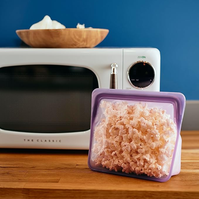 Stasher Premium Silicone Reusable Food Storage Stand-Up Mid Bag, Aqua, Microwave, Sous Vide, Dishwasher, Oven and Freezer Safe, BPA Free, Leak-free, Eco-friendly, 56 Oz