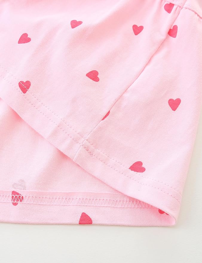 Bumeex Girl's Dresses Cotton Ruffle Sleeve Tiered Swing A-Line Cute Midi Casual Sundress