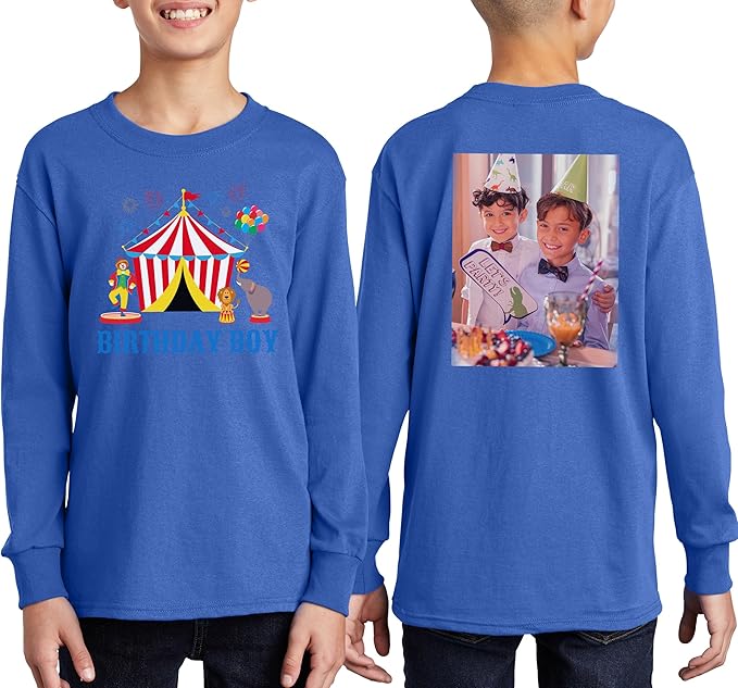 TEEAMORE Custom Front & Back Print T-Shirt Hoodie Sweatshirt Long Sleeve Tank Top with Your Image for Men Women Kids Baby