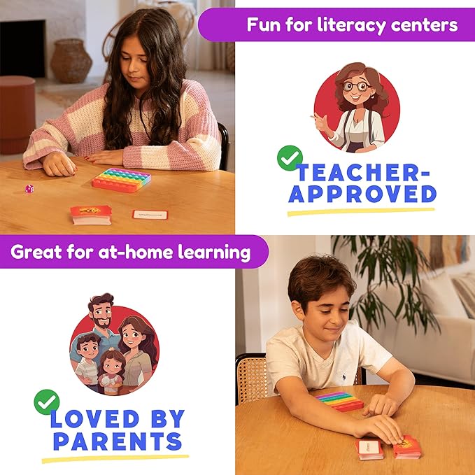 THE FIDGET GAME Vocabulary Words, Flash Card Game, Grade 4-6, Ages 9-12, Develop Communication and Reading Comprehension Skills, Fidget Mats, Learning Guide & PDF Workbook Included