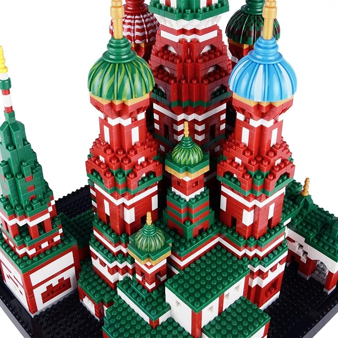 Building Block Set, Saint Basil's Cathedral Architecture Model Micro Mini Blocks, Educational Mini Blocks, 4300 PCS