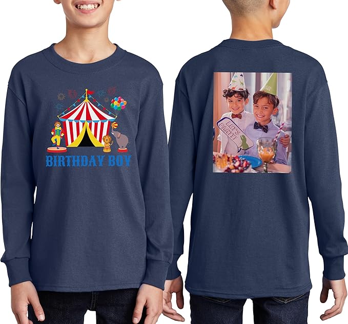 TEEAMORE Custom Front & Back Print T-Shirt Hoodie Sweatshirt Long Sleeve Tank Top with Your Image for Men Women Kids Baby