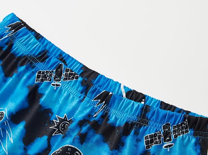 Beezizac Little Big Boys Pajamas Cozy Short Sleeves & Pants Cool 2-Piece PJ Set Kid Sleepwear Size 6-18