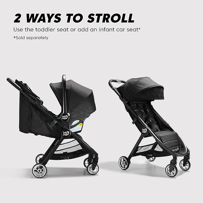 Baby Jogger City Tour 2 Ultra-Compact Travel Stroller Lightweight Foldable Pike Exclusive Includes Belly Bar Leatherette Handlebar and Premium Fabric
