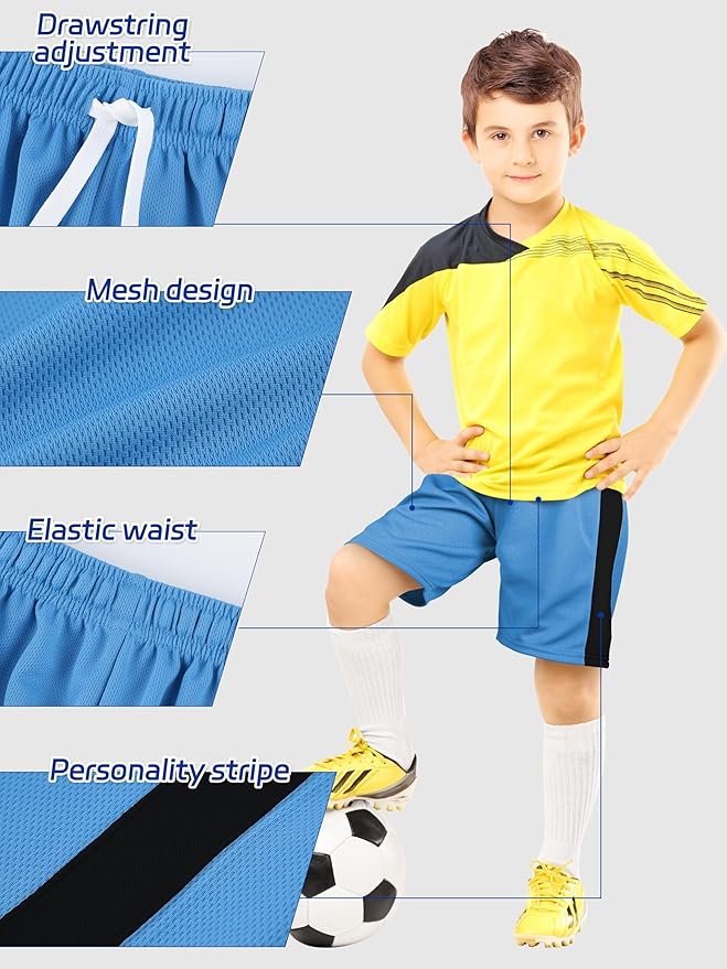 5 Pack Boys Shorts Boys Athletic Basketball Mesh Kids Soccer Gym Shorts Clothes Quick Dry Active Sports Shorts