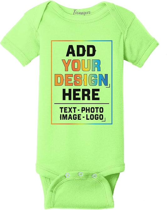 TEEAMORE Custom Front & Back Print T-Shirt Hoodie Sweatshirt Long Sleeve Tank Top with Your Image for Men Women Kids Baby