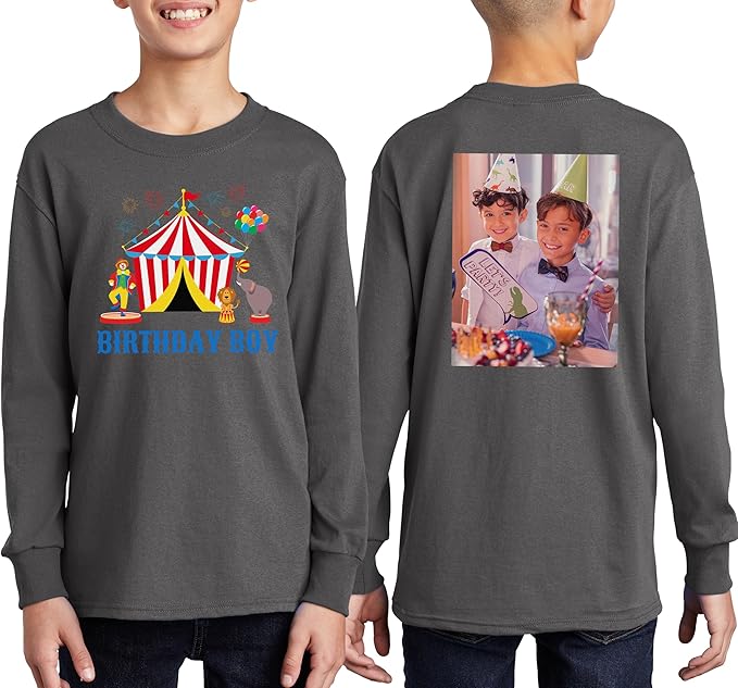 TEEAMORE Custom Front & Back Print T-Shirt Hoodie Sweatshirt Long Sleeve Tank Top with Your Image for Men Women Kids Baby