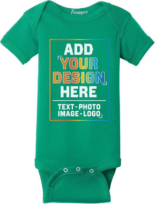TEEAMORE Custom Front & Back Print T-Shirt Hoodie Sweatshirt Long Sleeve Tank Top with Your Image for Men Women Kids Baby