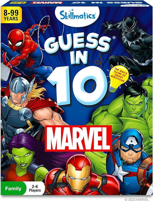 Skillmatics Guess in 10 Marvel, Perfect for Boys, Girls, Kids, Teens, Adults Who Love Card Games, Board Games, Travel Toys, Avengers, Spiderman, Iron Man, Gifts for Ages 8, 9, 10 and Up