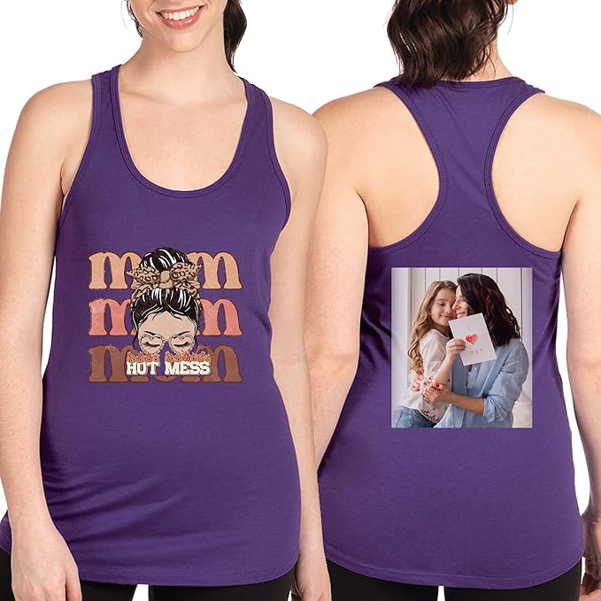 TEEAMORE Custom Front & Back Print T-Shirt Hoodie Sweatshirt Long Sleeve Tank Top with Your Image for Men Women Kids Baby