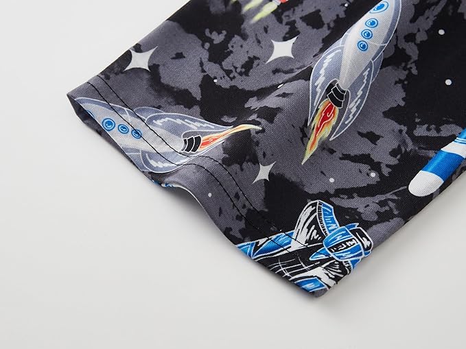 Beezizac Little Big Boys Pajamas Cozy Short Sleeves & Pants Cool 2-Piece PJ Set Kid Sleepwear Size 6-18