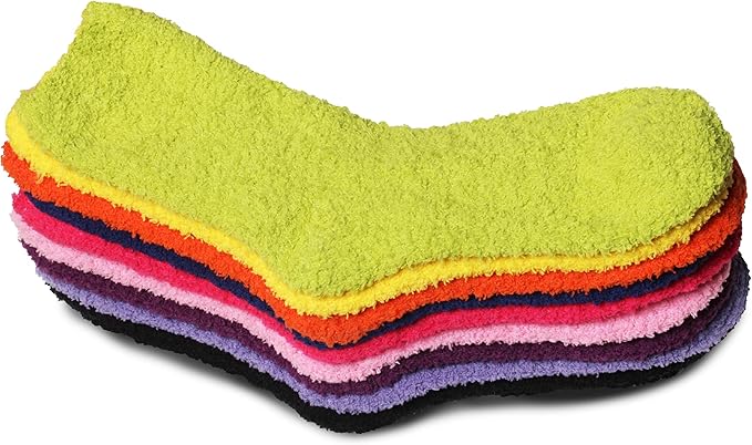 Yacht & Smith Women Fuzzy Socks Crew Socks, Warm Butter Soft (9-11)