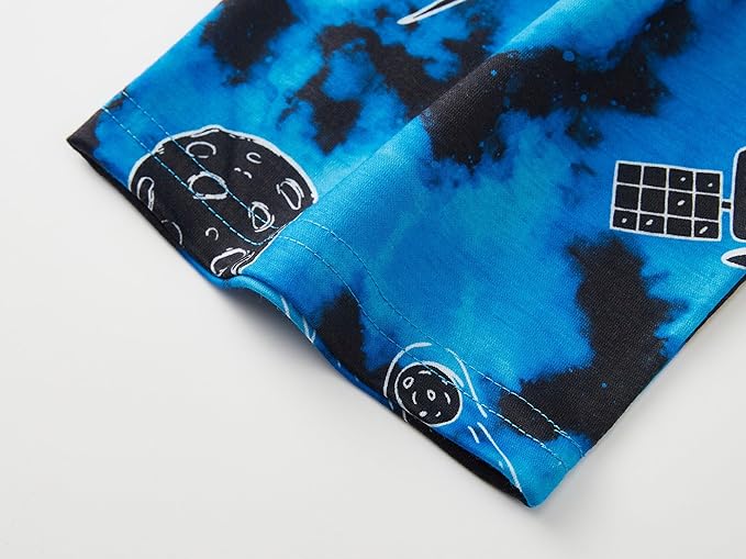 Beezizac Little Big Boys Pajamas Cozy Short Sleeves & Pants Cool 2-Piece PJ Set Kid Sleepwear Size 6-18