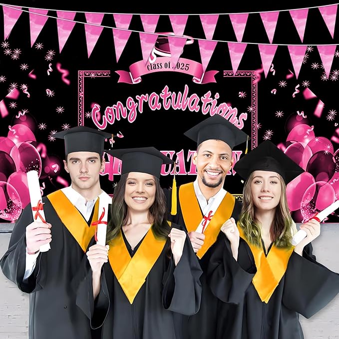 65FT Pink Glitter Triangle Pennant Banner Flag Metallic Bunting Fabric Garland for Christmas Graduation Wedding Engagement Anniversary Bachelorette Birthday Bridal Shower Valentine's Party Supplies