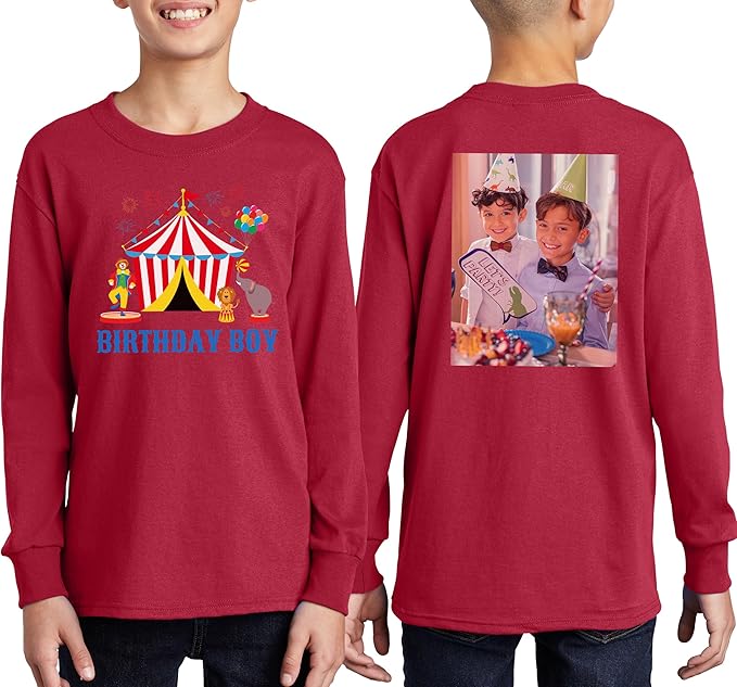 TEEAMORE Custom Front & Back Print T-Shirt Hoodie Sweatshirt Long Sleeve Tank Top with Your Image for Men Women Kids Baby