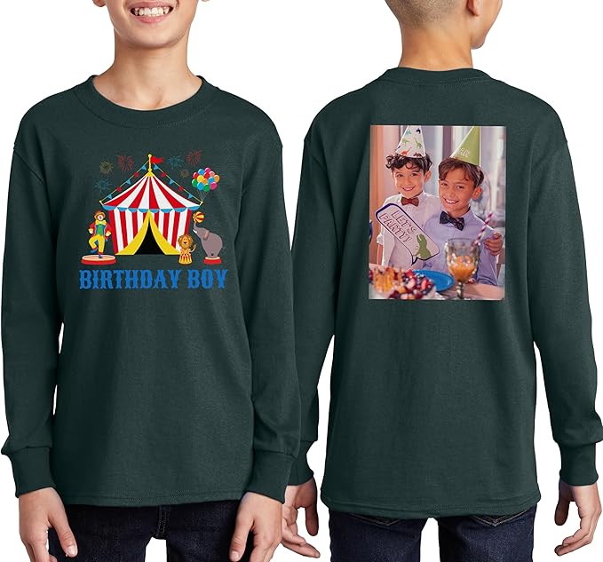 TEEAMORE Custom Front & Back Print T-Shirt Hoodie Sweatshirt Long Sleeve Tank Top with Your Image for Men Women Kids Baby