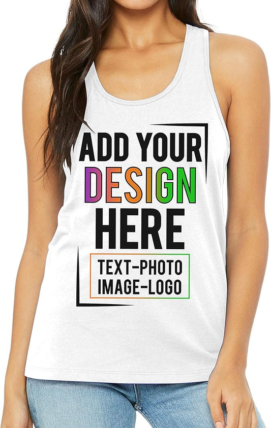 TEEAMORE Custom Front & Back Print T-Shirt Hoodie Sweatshirt Long Sleeve Tank Top with Your Image for Men Women Kids Baby