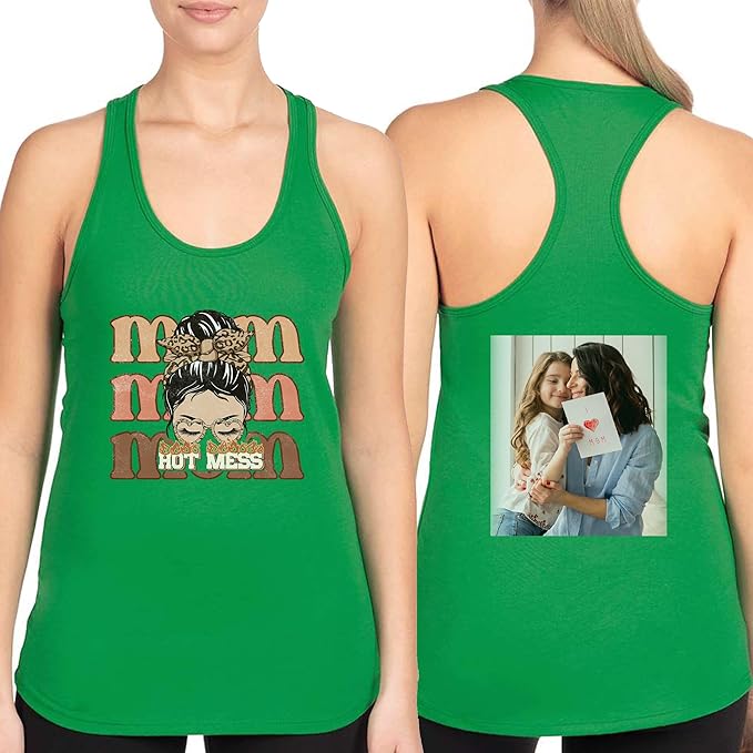 TEEAMORE Custom Front & Back Print T-Shirt Hoodie Sweatshirt Long Sleeve Tank Top with Your Image for Men Women Kids Baby