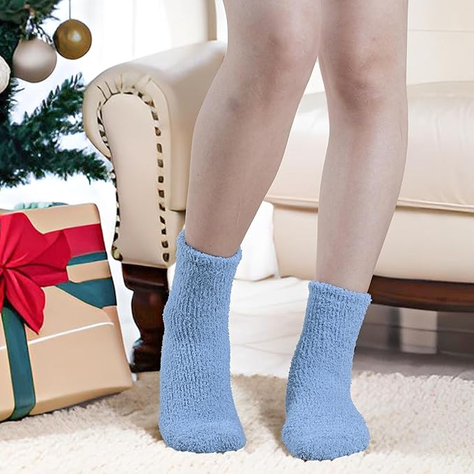 Fuzzy Socks Fluffy Thick Warm Winter Soft Cozy Plush Sleep Home Fleece Cabin Soft House Socks for Women Men