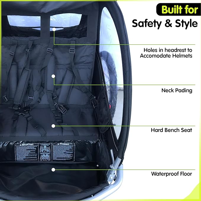 Booyah Strollers Child Baby Bike Bicycle Trailer and Stroller II