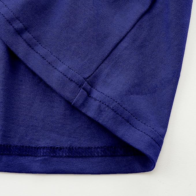 Bumeex Girl's Dresses Cotton Ruffle Sleeve Tiered Swing A-Line Cute Midi Casual Sundress