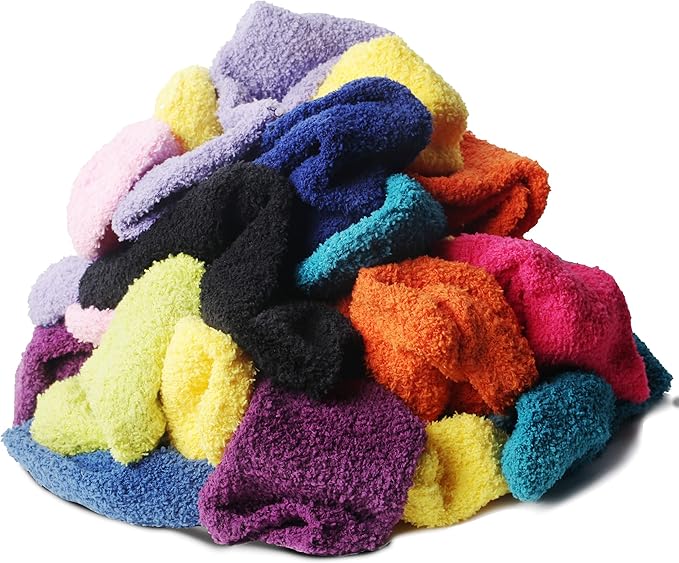 Yacht & Smith Women Fuzzy Socks Crew Socks, Warm Butter Soft (9-11)