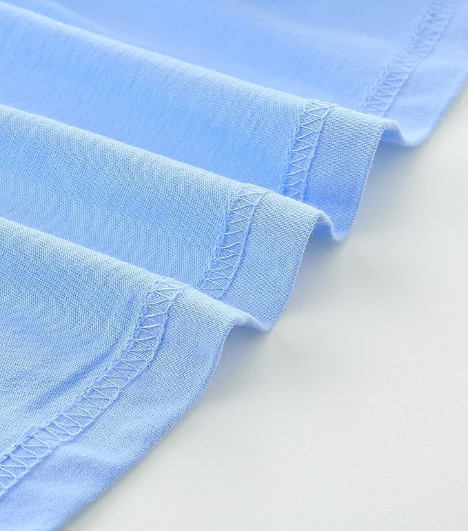 Bumeex Girl's Dresses Cotton Ruffle Sleeve Tiered Swing A-Line Cute Midi Casual Sundress