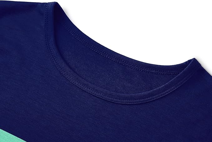 Tebbis Pajamas For Boys Fun Baseball Navy Blue Short Sleeves & Pants 2-Piece PJs Set Kid Comfy Sleepwear Size 6-18