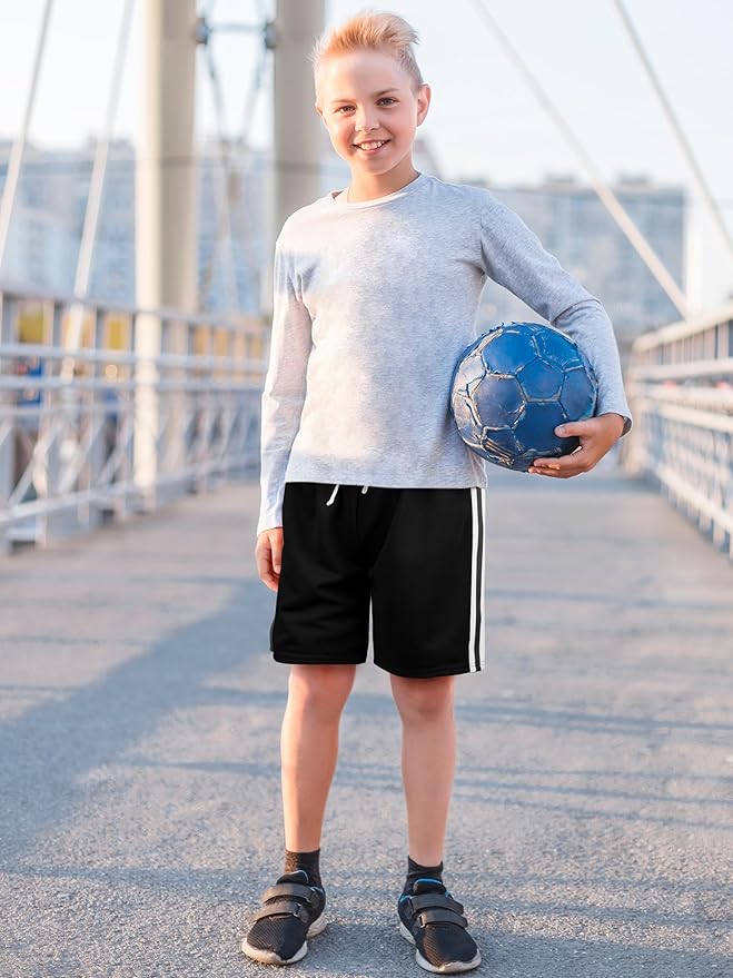 5 Pack Boys Shorts Boys Athletic Basketball Mesh Kids Soccer Gym Shorts Clothes Quick Dry Active Sports Shorts