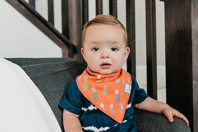 Copper Pearl Baby Bandana Drool Bibs for Drooling and Teething 4 Pack Gift Set “Maui