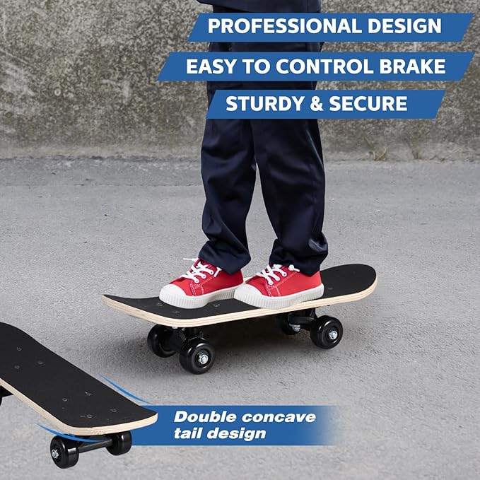 Honoson 7 Pcs Skateboard for Toddlers Beginners Knee Elbow Pads Wrist Guards Gear Set