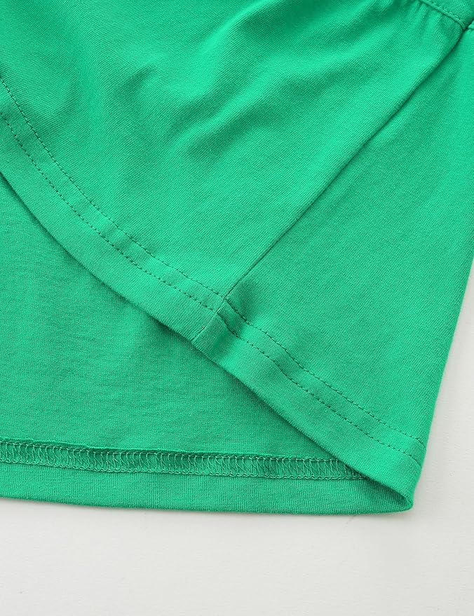 Bumeex Girl's Dresses Cotton Ruffle Sleeve Tiered Swing A-Line Cute Midi Casual Sundress