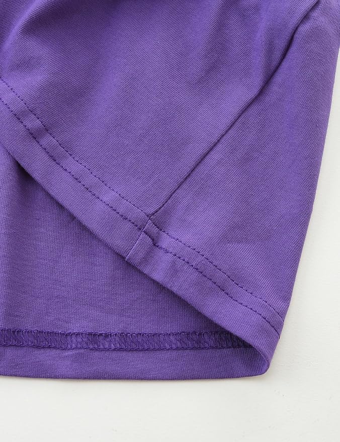 Bumeex Girl's Dresses Cotton Ruffle Sleeve Tiered Swing A-Line Cute Midi Casual Sundress