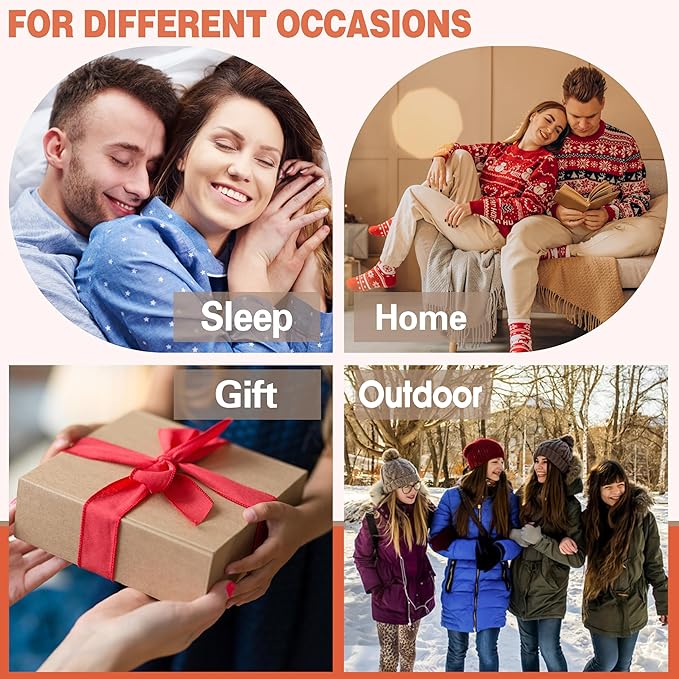 Fuzzy Socks Fluffy Thick Warm Winter Soft Cozy Plush Sleep Home Fleece Cabin Soft House Socks for Women Men