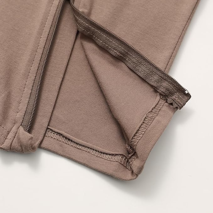 JunNeng 2 Pack Footless Long/Short Sleeve Baby Romper with Zipper Cotton Infant Sleepwear