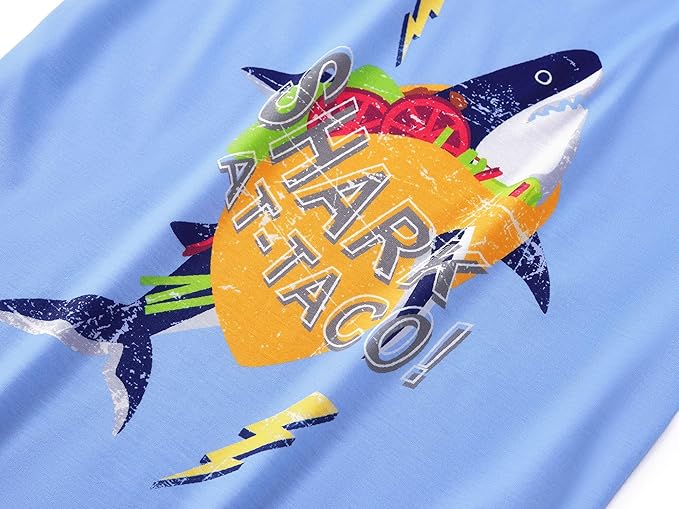 Tebbis Pajamas For Boys Fun Baseball Navy Blue Short Sleeves & Pants 2-Piece PJs Set Kid Comfy Sleepwear Size 6-18