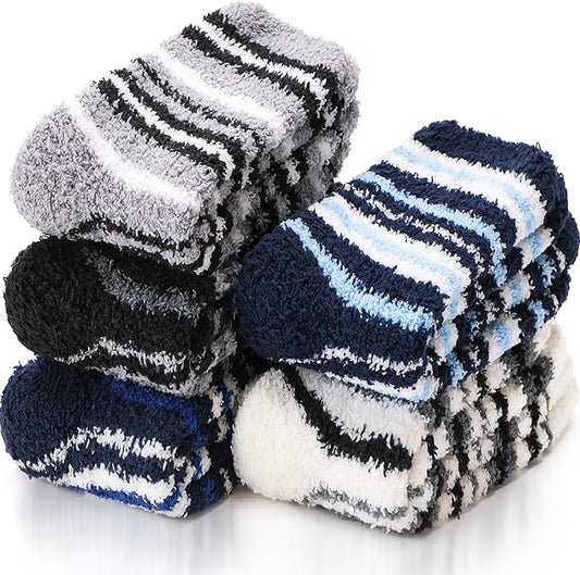 EBMORE Fuzzy Socks Warm Winter Slipper Fluffy Sleep Cozy Comfy Cabin Socks for Mens Womens