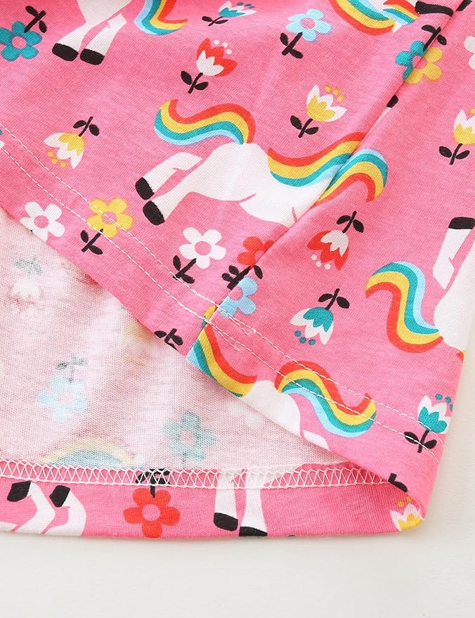 Bumeex Girl's Dresses Cotton Ruffle Sleeve Tiered Swing A-Line Cute Midi Casual Sundress