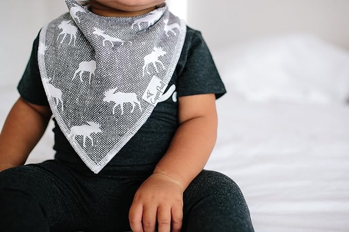 Copper Pearl Baby Bandana Drool Bibs for Drooling and Teething 4 Pack Gift Set “Scout Set