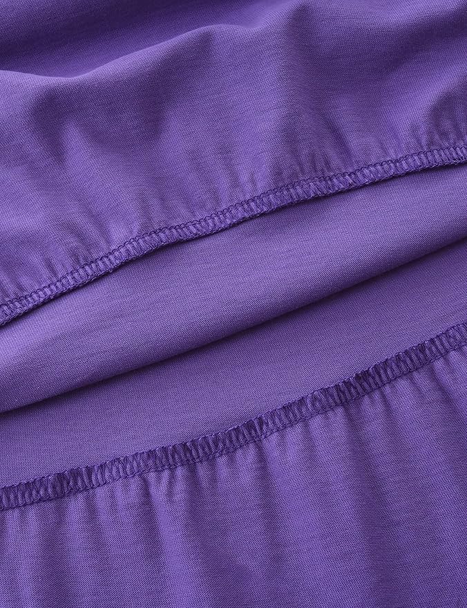 Bumeex Girl's Dresses Cotton Ruffle Sleeve Tiered Swing A-Line Cute Midi Casual Sundress