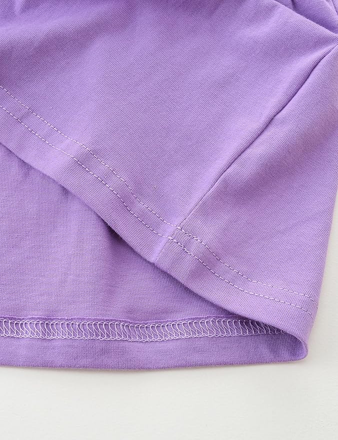 Bumeex Girl's Dresses Cotton Ruffle Sleeve Tiered Swing A-Line Cute Midi Casual Sundress