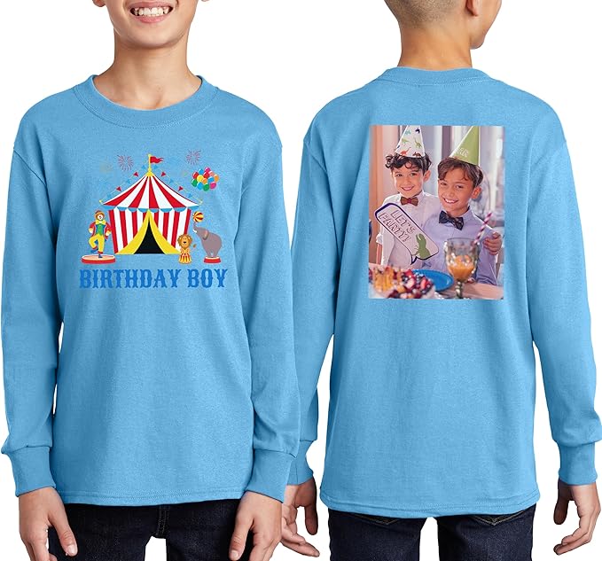 TEEAMORE Custom Front & Back Print T-Shirt Hoodie Sweatshirt Long Sleeve Tank Top with Your Image for Men Women Kids Baby