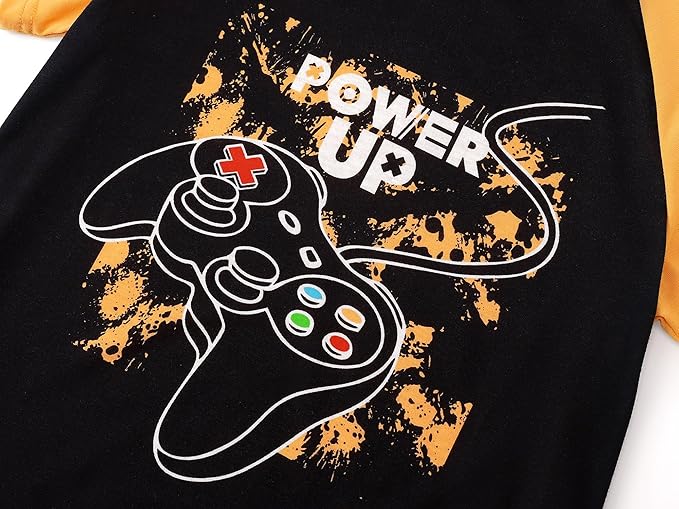 Beezizac Little Big Boys Pajamas Cozy Short Sleeves & Pants Cool 2-Piece PJ Set Kid Sleepwear Size 6-18